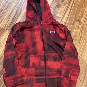 Under Armour Crimson and black Hoodie- size 7